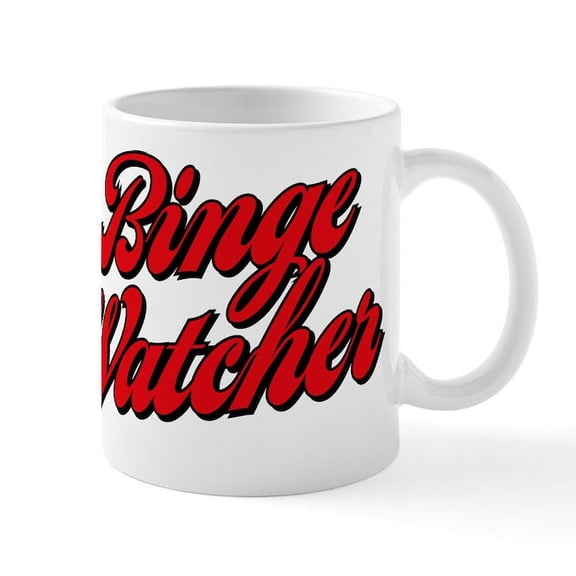 CafePress - Binge Watcher - 11 oz Ceramic Mug - Novelty Coffee Tea Cup
