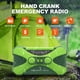 thumbnail image 3 of Tmvgtek Radio De Emergencia Radio Con Manivela Solar Recargable Con Dos Altavoces (Verde), 3 of 9
