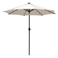 thumbnail image 1 of 8.8ft Solar Patio Umbrella Outdoor Sunshade 24 LED Lights Tilt Canopy Cream, 1 of 7