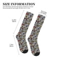 thumbnail image 2 of Lsque Bright Insects Pattern Sport Compression Socks for Men & Women 15-20 mmHg Knee High Nurse Pregnant Running Medical and Travel Athletic, 2 of 6