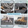 thumbnail image 6 of PETMAKER Dog Blanket - 80x100in Sherpa Blanket for Bed, Couch or Car (Gray), 6 of 9