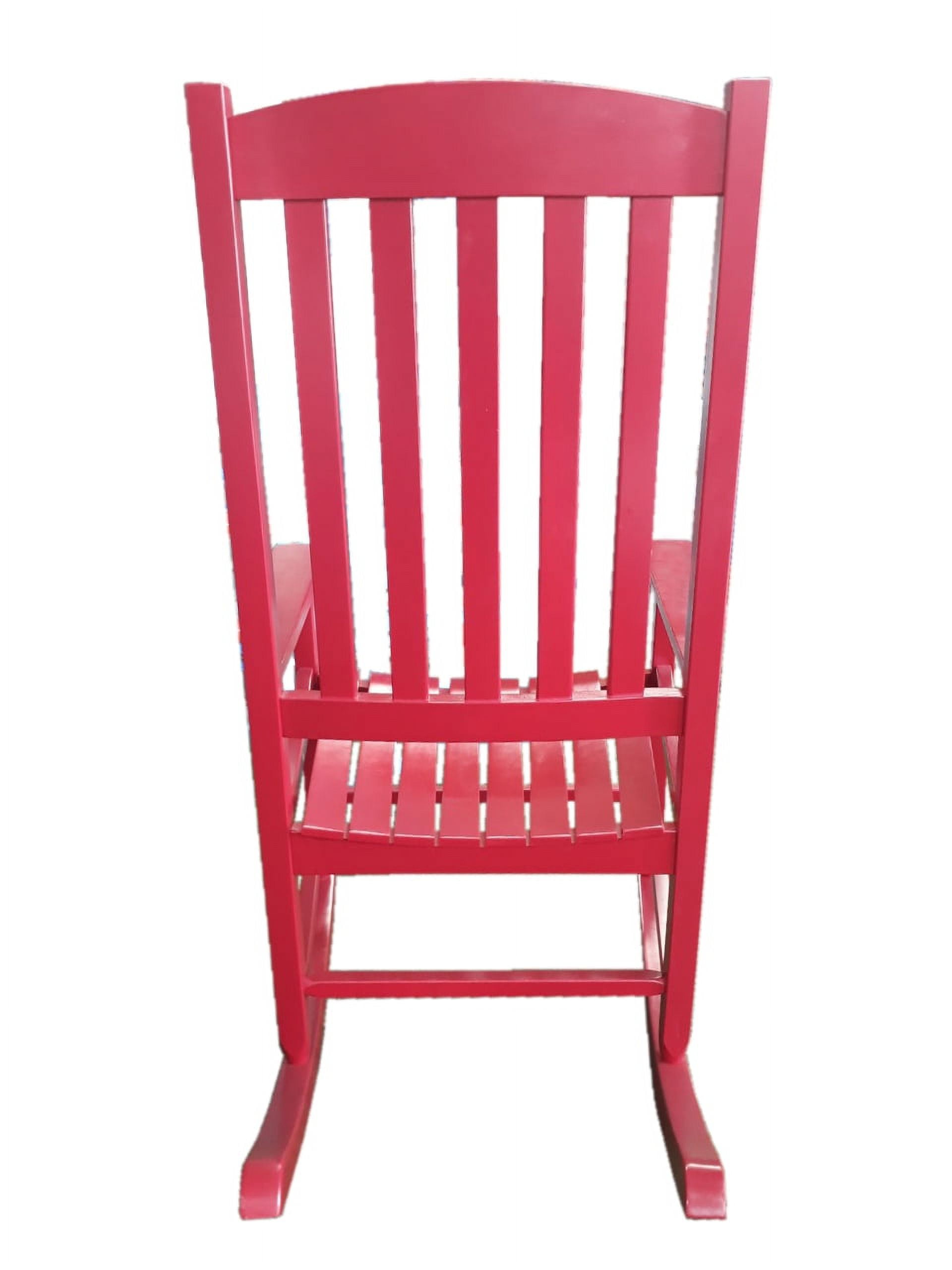 Mainstays Outdoor Wood Porch Rocking Chair, Red