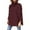 Wine, variant on AOOCHASLIY Christmas Tops Women Fashion Casual Solid Color Split Fork Knitted Sweatshirt Long Sleeve Turtleneck Tops