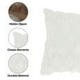 thumbnail image 4 of Juego de 2 fundas de almohada decorativas de terciopelo polar corto de felpa suave, funda de cojín cuadrada, 4 of 5