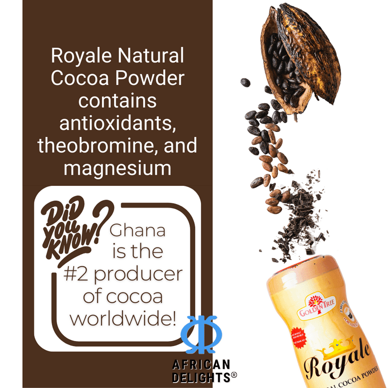 African Delights Golden Tree Royale Cocoa Powder, Unsweetened