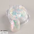 thumbnail image 1 of Copos de ópalo de fuego de cristal, lentejuelas para uñas, purpurina holográfica púrpura, polvo cromado DIY para uñas de primavera, lentejuelas de manicura GL1857 Tan Jianjun unisex, 1 of 2