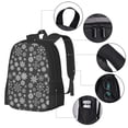 thumbnail image 2 of Balery simple white Snowflake Mochila para hombre y mujer - Tela Oxford 600D resistente - Gran capacidad, resistente al agua, ideal para la escuela, viajes y senderismo, 2 of 6