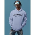 thumbnail image 2 of Gothic California 1992 Banner Hoodie Men -Image by Shutterstock, Male 3X-Large, 2 of 4