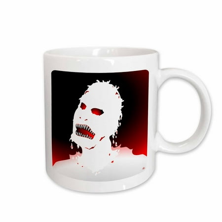 

3dRose ZOMBIES white zombie 1 on white - Ceramic Mug 15oz (mug_25580_2)