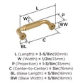 thumbnail image 5 of Amerock Collet 3 inch (76mm) Center-to-Center Champagne Bronze Cabinet Pull, 5 of 6