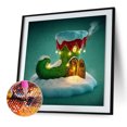 thumbnail image 2 of Cuadros Decorativos 5D bricolaje ronda completa taladro diamante pintura casa de Navidad para decoración (A3564) Likrtyny embutido en tela, 2 of 6
