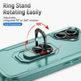 thumbnail image 3 of for iPhone 16 Plus Case, Slim Fit Military Grade Drop Tested Dual Layer Shockproof Case with 360 Ring Holder Kickstand Protective Rugged Car Magnetic Non-Slip Phone Case,Green, 3 of 10