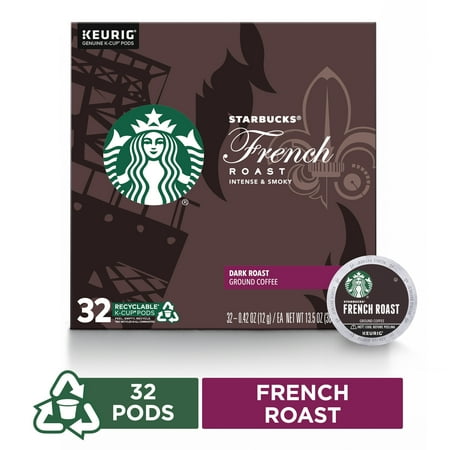 Starbucks French Roast Dark Roast Single Cup Coffee for Keurig Brewers, Box of 32 K-Cup (Best Price On Keurig K Cups)