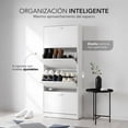 thumbnail image 4 of Mueble Zapatero Organizador de Calzado 4 Cajones Blanco y Madera, Clóset para Zapatos hasta 24 Pares blanco M, 4 of 7