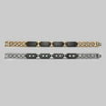 thumbnail image 2 of Wollet Magnetic Stainless Steel Magnetic bracelet for men, Gold black shell, Silver Interior, 2 of 7
