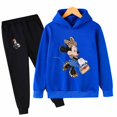 thumbnail image 1 of Conjunto de 2 uds de sudaderas con capucha con estampado de Mickey y Minnie Mouse de Disney de dibujos animados, conjunto de ropa para niñas pequeñas, chándal para niños de 1 a 16 años, Suit140CM Gao Jinjia LED, 1 of 2