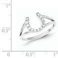 thumbnail image 2 of Designer Sterling Silver Polished Cz Horseshoe Ring Made In India -Jewelry By Sweet Pea Creations, 2 of 2
