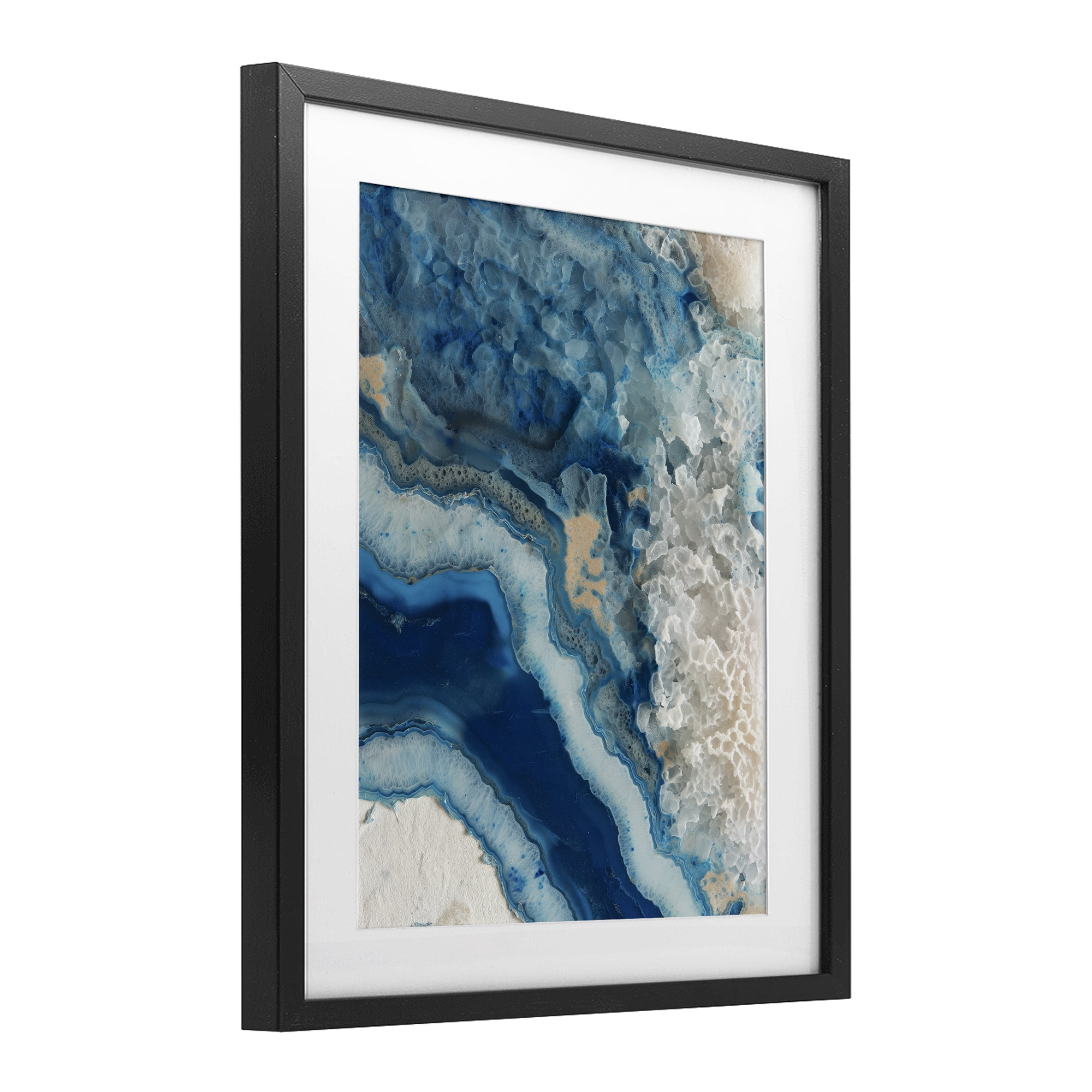 Stupell Industries Ocean's Minerals Flow Black Framed Print Under Glass, design by Svetlana Aleynikova