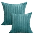thumbnail image 1 of Pillowcase Home Textile 20" X 20" Modern Contemporary Transitional Navy Blue Striped Polyester Throw Pillowcase ( 2 Count) Home Decoration Suitable for Living Room and Bedroom, 1 of 7