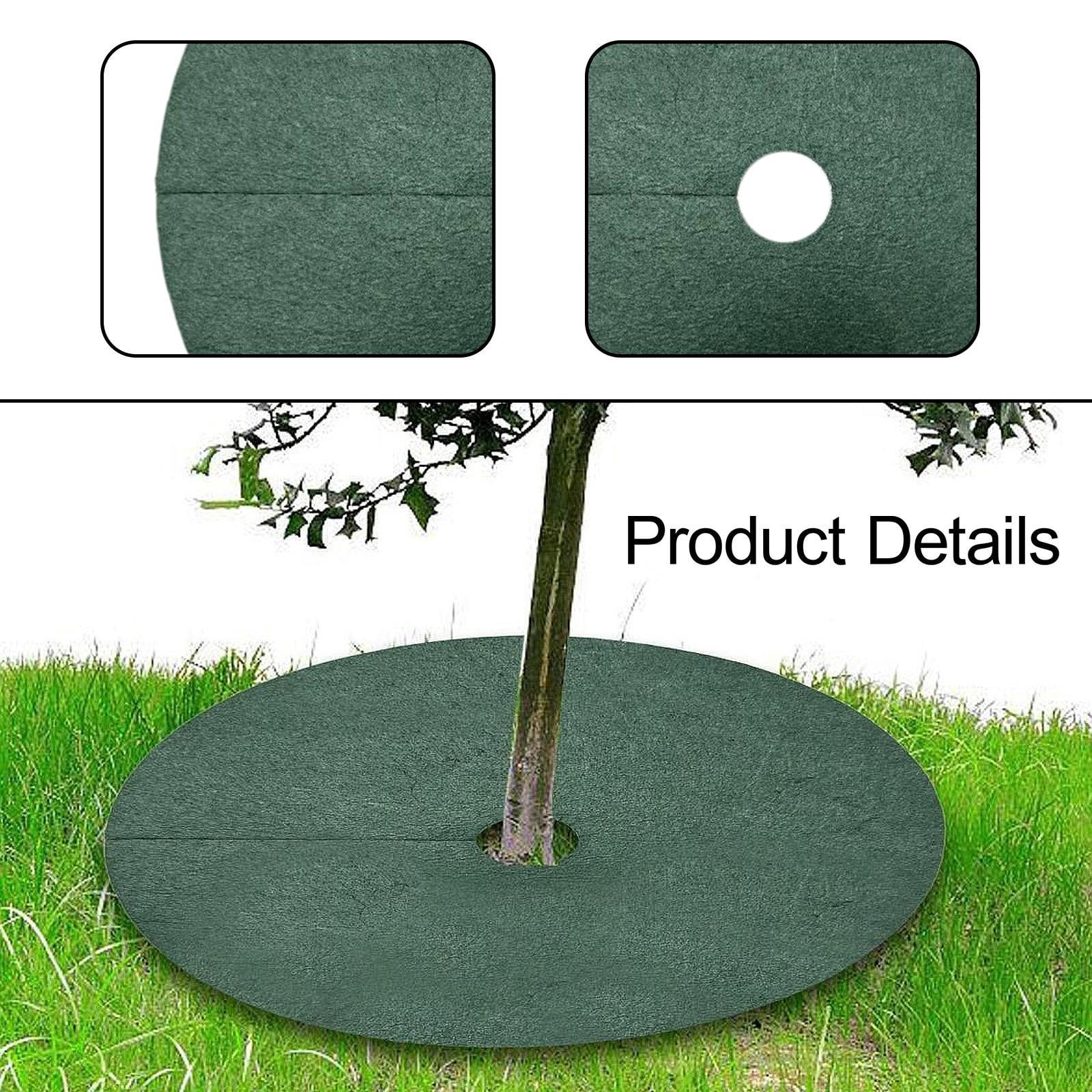 figatia 10 Pieces Tree Mulch Rings for Control Fruit Tree Protector Potted Plant Protection Round Non Woven Protection Mats 72cm 8cm Hole