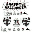 thumbnail image 3 of JIhuahe Halloween Party Decor Bundle, Banner, Balloons & Themed Tableware Set for Spooky Celebration Supplies & Decorations,black, 3 of 8