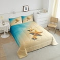 thumbnail image 4 of Erosebridal Tropical Beach Themed Comforter Sets, Marine Starfish Comforters & Duvets, Reversible 2-Piece, 4 of 8