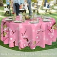 thumbnail image 6 of Round Table Cloth 60 Inch,Cherry Blossom Flowers Tablecloth Waterproof Stain Wrinkle Resistant Washable Circle Table Cover for Home Kitchen Dining Room Party Outdoor Picnic, 6 of 6