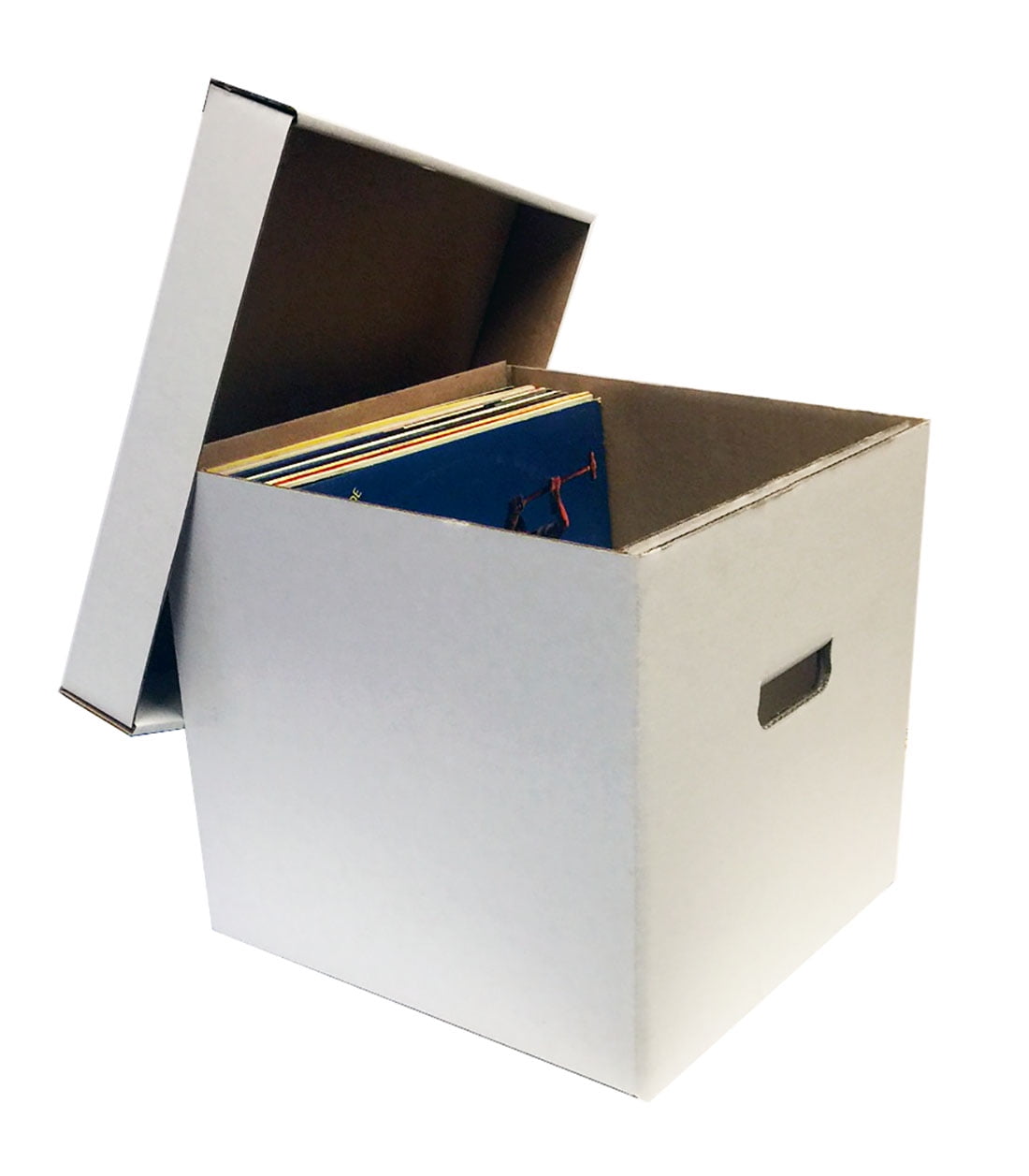 Photo 1 of (10) Max Protection Brand 12 Record Album Storage Box with Removable Lid - Holds Up to 65 Vinyl Records