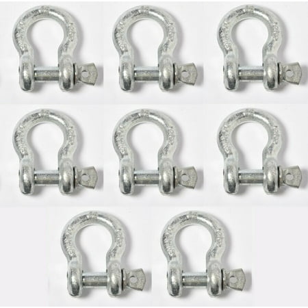 

3/8 Bow Shackle D-Ring w Clevis Screw Pin Anchor WLL 1 TON 2200 lbs capacity - 8