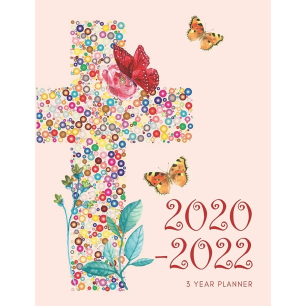 2020-2022 3 Year Planner Christian Church Monthly Calendar Goals Agenda