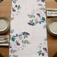 thumbnail image 5 of Eucalyptus Leaves 90 Inch Table Runner, Retro Farmhouse Botanical Floral Birds Farmhouse Dresser Scarf Cotton & Linen Tablerunner for Dining/Kitchen Island/Holiday Party Décor 13" x 90", 5 of 9