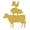 Gold, variant on RealSteel: Farmyard Friends Wall Art – Rustic Farmhouse Animal Silhouettes, Cow/Pig/Rooster or Donkey/Pig/Chicken, Durable Indoor/Outdoor Decor, Made in USA (CPR/Black)