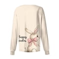 thumbnail image 5 of Fabrcox S-5XL Bunny Rabbit Women's Scrub Jackets Long Sleeve Snap Front Scrub Tops for Women Easter Animals Pattern Women Nurse Uniform with Pocket, 5 of 5