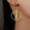 thumbnail image 4 of Rhythmic Gymnastics Earrings Stainless Steel Dancer Dangle Earring Sport Jewelry, 4 of 6