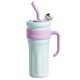 thumbnail image 1 of Taza aislante de acero inoxidable de 1,25 l con asa y pajita para gimnasio Fitness (azul), 1 of 6