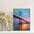 thumbnail image 2 of Qisvanset Sunset Tree Lake Reflection Canvas Print 12x16 Inch Scenic Wall Decor, 2 of 8