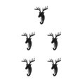 thumbnail image 3 of Guardoinrt Animal Head Coat Hook Resin Elephant Head For Unique Decorative Touch Good black (deer) 5Set, 3 of 6