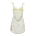 thumbnail image 4 of CAIXIA Women'S Robes Lightweight Elegant Satin Lace Trim Deep V Neck Padded Bust Suspender Nightdress for Women Comfortable Homewear Gown, 4 of 7