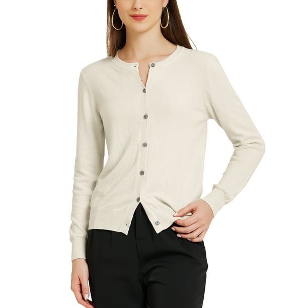 Beige button cardigan clearance