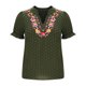 thumbnail image 3 of Vestidos Casuales Para Mujer, Blusas De Mujer De Moda Suéter de manga corta con cuello en V y bordado de lino sintético para mujer, top de moda, 3 of 4