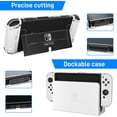thumbnail image 3 of XIHAMA 3 in 1  Case for Nintendo Switch OLED, Clear Dockable Shell Compatible with Switch OLED and Joycon Controller, Comfort Grip Case with Shock-Absorption and Anti-Scratch Design, 3 of 7