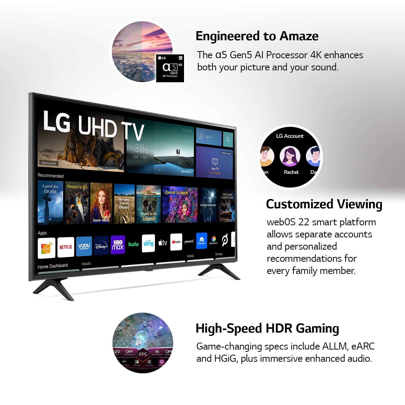 LG Smart TV AI ThinQ HD, Televisor de