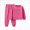 A40-Red, variant on Girls Fleece Sweatshirt Fall And Winter Solid Color Letter Printing Warm Windproof Two Piece Set 5-6 Years Blue