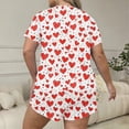 thumbnail image 7 of Tqcoqu Women's Plus Size Pajama Sets Short Sleeve Pjs 2 Piece Top and Shorts Sleepwear Comfy Soft Lounge Sets with Pockets,B-Red,Women's XL-XXXXXL, 7 of 7