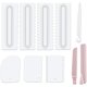 thumbnail image 1 of Juego de 10 paquetes de raspador de pasteles, peine para decorar pasteles y alisar, raspador de pasteles de dientes de sierra de plástico, molde para hornear cocina, decoración de bordes de pastel Afortunado Sencillez, 1 of 5