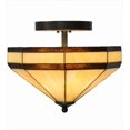 thumbnail image 6 of Meyda Tiffany 182677 Topridge 3 Light 14" Wide Semi-Flush Ceiling Fixture - Bronze, 6 of 7