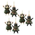 thumbnail image 1 of Gato navideño en árbol de Navidad Adorno colgante acrílico 2D Charm para espejo retrovisor del coche Regalos navideños para amantes de los gatos, 1 of 7