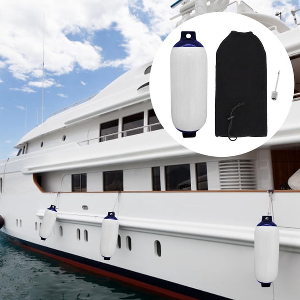 Guardabarros amortiguador para barco con cubierta, accesorios inflables, fácil de instalar para atracar 16x58cm