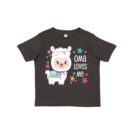 

Inktastic Oma Loves Me- cute and happy llama Boys or Girls Toddler T-Shirt