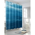 thumbnail image 3 of Shower Curtains Blue Sea Bath Curtain Blue Theme Waterproof Bathroom Shower Curtain Set with Hooks Decoration 72 x 72 Inches, 3 of 7